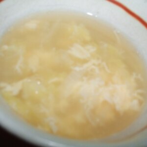 白菜の玉子とじスープ